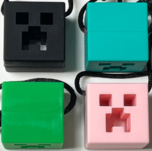 Load image into Gallery viewer, Silicone Pixel Head Chew Necklace - Cube