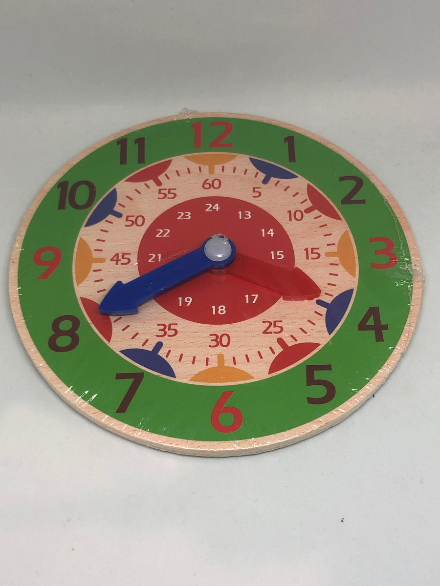 Wooden Time Teaching Clock Shelley's Sensory Shop