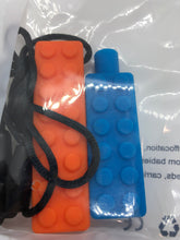 Load image into Gallery viewer, Adjustable Brick Necklace and Pencil Topper Chew Set