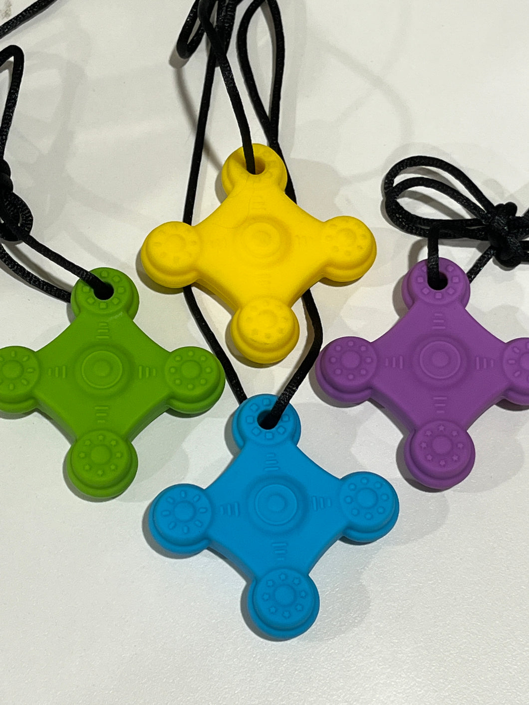 Adjustable Silicone Tactile Square Chew Necklace