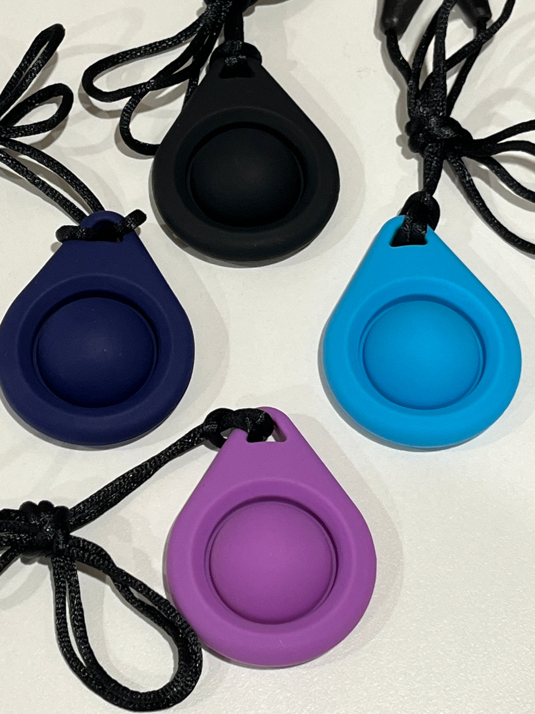 Adjustable Silicone Dimple Pop Chew Necklace