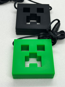 Silicone Pixel Head Chew Necklace