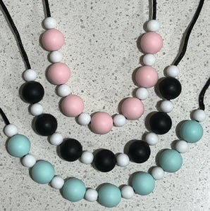 Silicone Round Beaded Chew Necklace