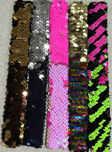 Load image into Gallery viewer, Reversible Sequin Tactile Slap Bands
