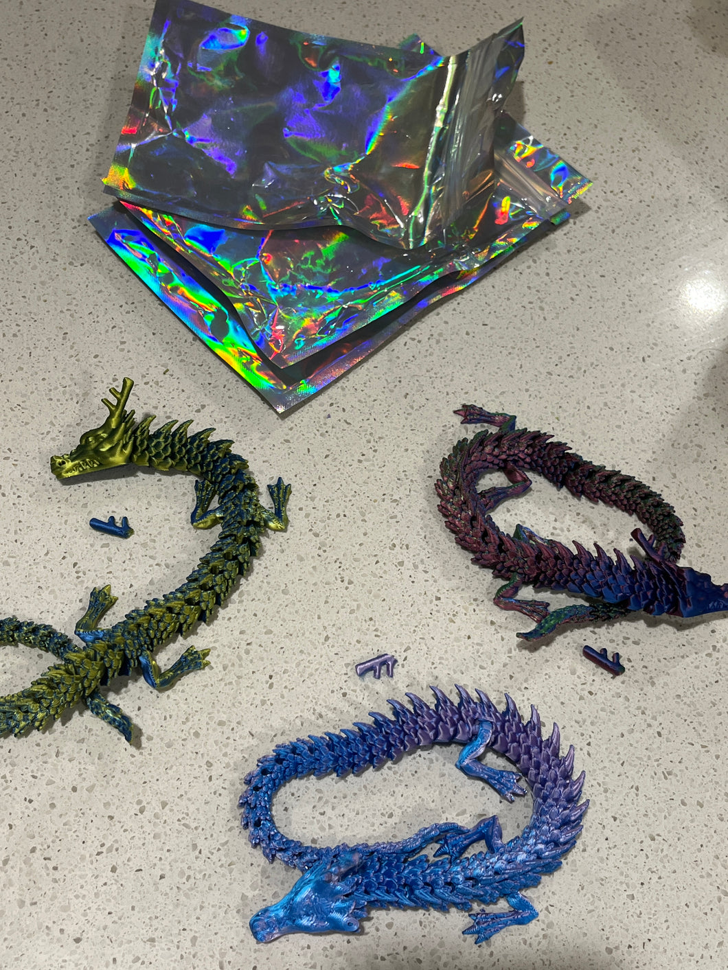 Seconds 3D Printed Articulated Dragon Fidget Toy