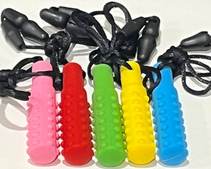 Adjustable Silicone Tactile Baton Chew Necklace