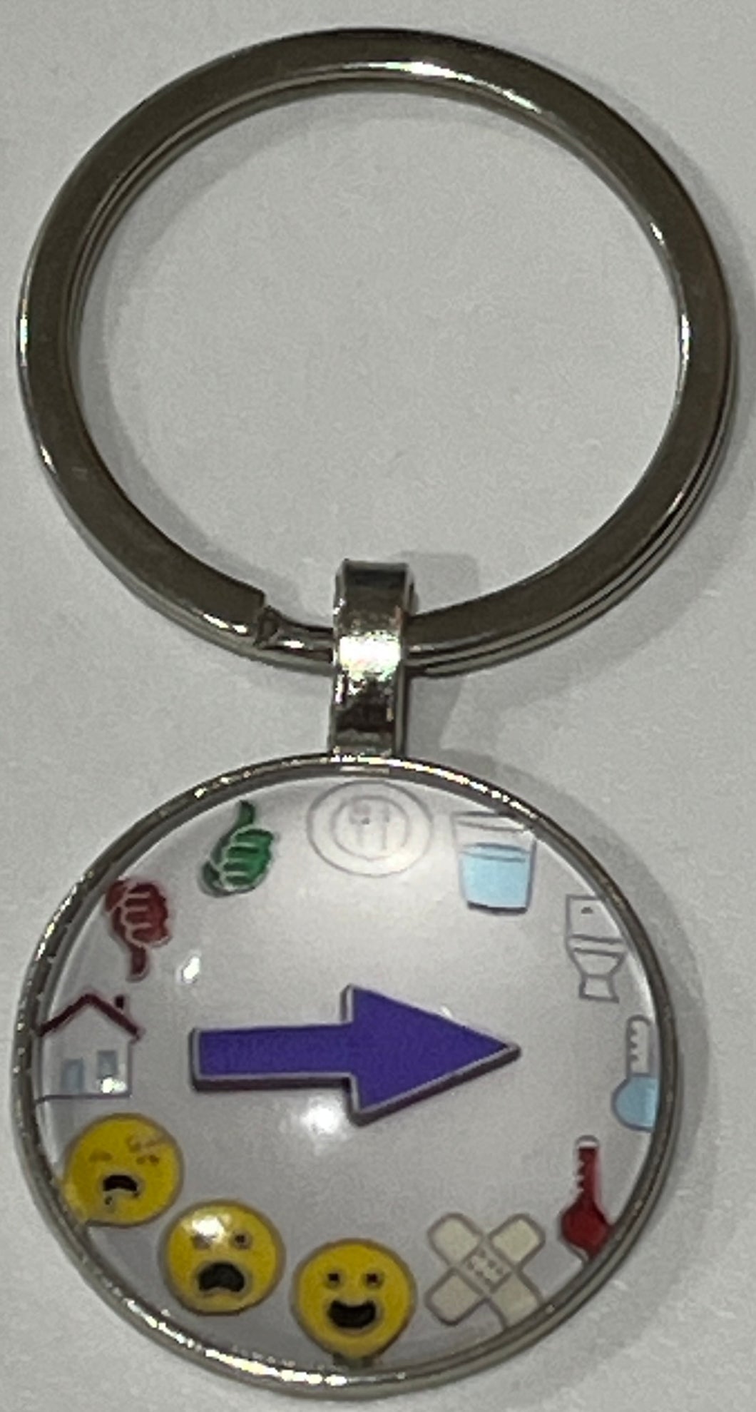 Seconds Non-verbal Communication Keyring