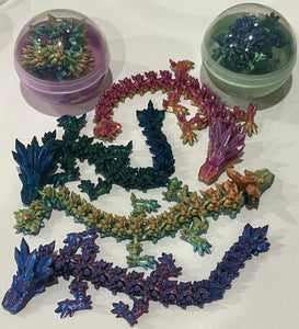 Mini 3D Printed Articulated Dragon Fidget Toy