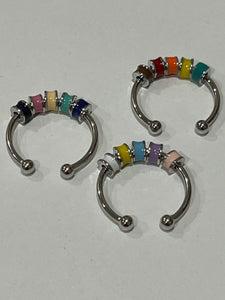 Anxiety Fidget Bead Ring - Rainbow