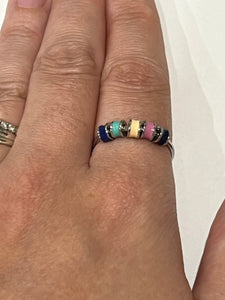 Anxiety Fidget Bead Ring - Rainbow