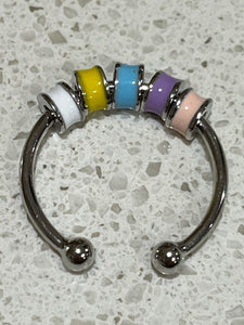 Anxiety Fidget Bead Ring - Rainbow