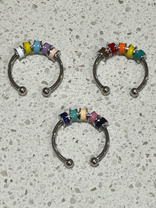 Anxiety Fidget Bead Ring - Rainbow