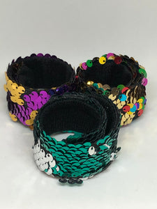 Reversible Sequin Tactile Slap Bands