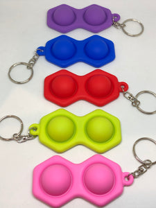 Dimple Pop Keyring - Flexible Silicone Outer