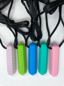 Silicone Crystal Chew Necklace