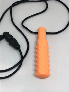 Adjustable Silicone Tactile Baton Chew Necklace