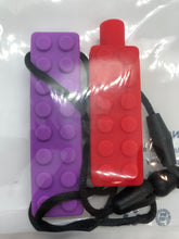 Load image into Gallery viewer, Adjustable Brick Necklace and Pencil Topper Chew Set
