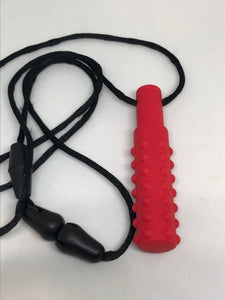 Adjustable Silicone Tactile Baton Chew Necklace