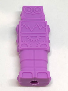 Silicone Robot Pencil Topper Chew