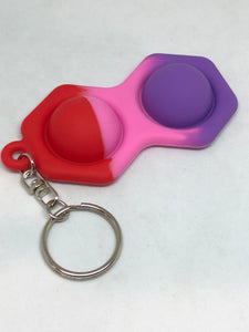 Dimple Pop Keyring - Flexible Silicone Outer