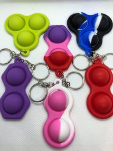 Dimple Pop Keyring - Flexible Silicone Outer