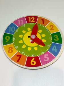 Small Wooden Time Teaching Clock