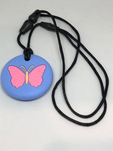 Adjustable Silicone Butterfly Chew Necklace