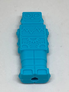 Silicone Robot Pencil Topper Chew