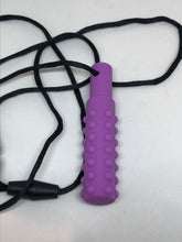 Load image into Gallery viewer, Adjustable Silicone Tactile Baton Chew Necklace
