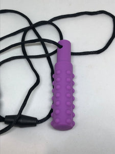 Adjustable Silicone Tactile Baton Chew Necklace